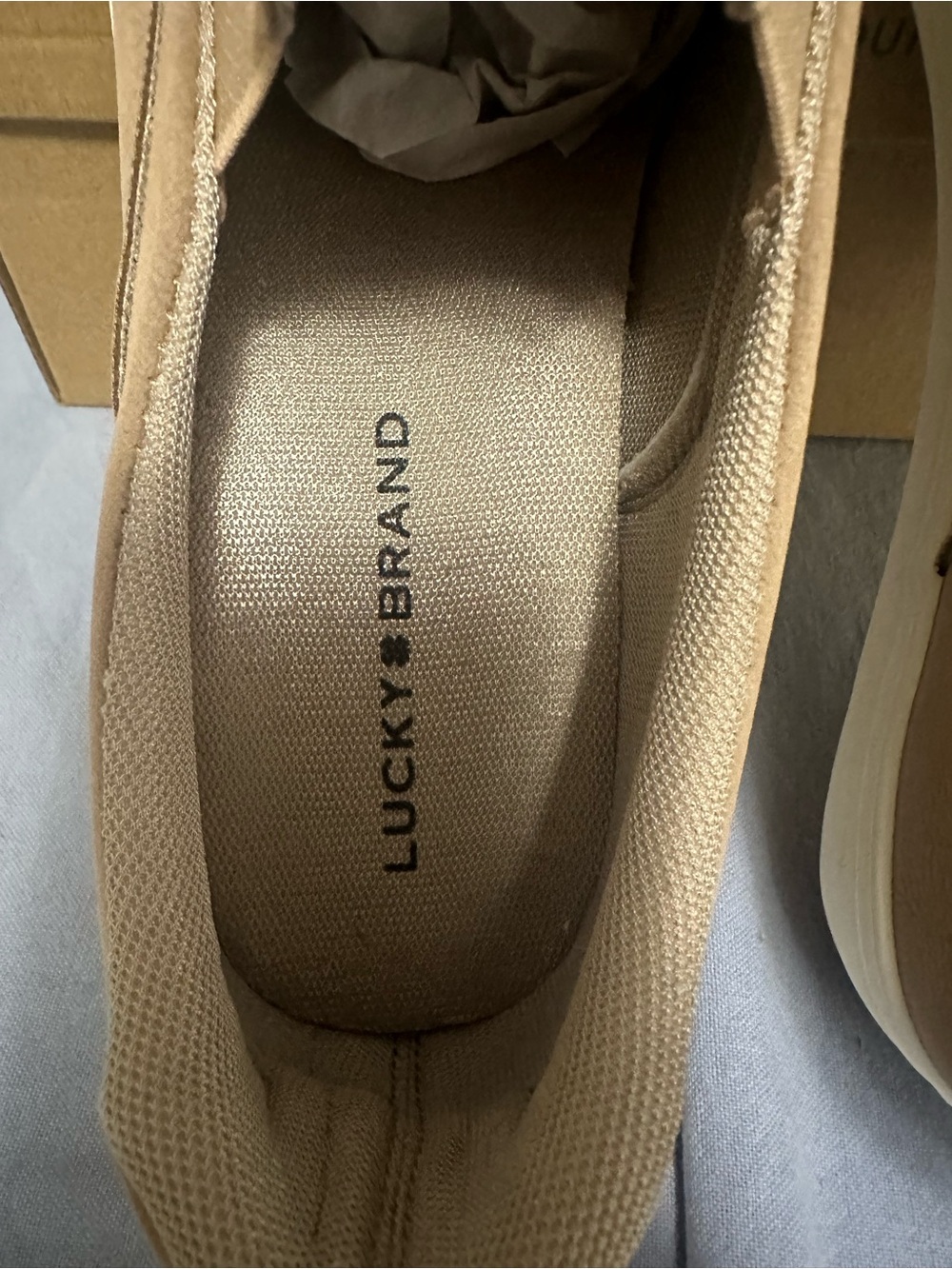 Lucky Brand Men’s Slip-On Loafers in Taupe - Picture 6 of 7